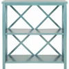 Kirkland's Home Turquoise Trellis Pine Wood Bookshelf- Bookshelves