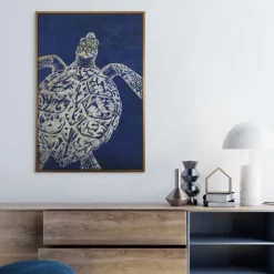 Kirkland's Home Turtle Sea Creature Framed Art Print- Framed Art