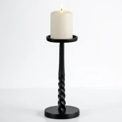 Kirkland's Home Twisted Metal Pillar Candle Holder, 10 In.- Candle Holders