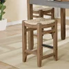 Kirkland's Home Twisted Seagrass And Wood Counter Stool- Bar Stools & Counter Height Stools