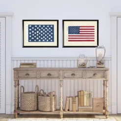 Kirkland's Home Two Flags Framed Art Prints, Set Of 2- Framed Art