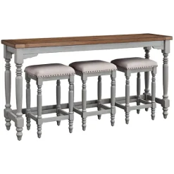 Kirkland's Home Two Tone Wood 4-Pc. Counter Table & Stool Set- Dining Sets