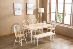 Kirkland's Home Two Toned Wood Farmhouse Dining Table- Dining Tables