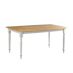 Kirkland's Home Two Toned Wood Farmhouse Dining Table- Dining Tables