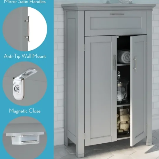 Kirkland's Home Two-Door Top Shelf Cabinet- Cabinets & Sideboards