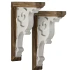 Kirkland's Home Two-Tone Corbel Shelf Brackets, Set Of 2- Shelves