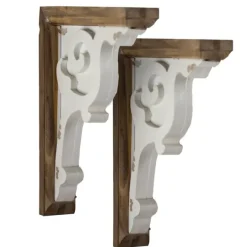 Kirkland's Home Two-Tone Corbel Shelf Brackets, Set Of 2- Shelves