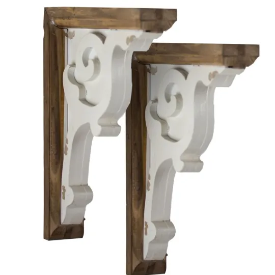 Kirkland's Home Two-Tone Corbel Shelf Brackets, Set Of 2- Shelves