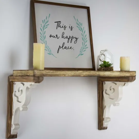 Kirkland's Home Two-Tone Corbel Shelf Brackets, Set Of 2- Shelves
