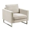 Kirkland's Home Upholstered And Chrome Accent Chair- Accent Chairs
