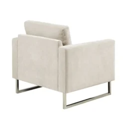 Kirkland's Home Upholstered And Chrome Accent Chair- Accent Chairs