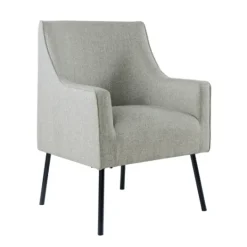 Kirkland's Home Upholstered Black Legs Accent Chair- Accent Chairs