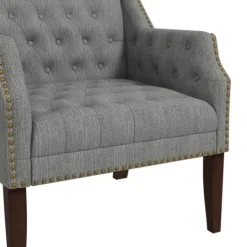 Kirkland's Home Upholstered Button Tufted Accent Chair- Accent Chairs