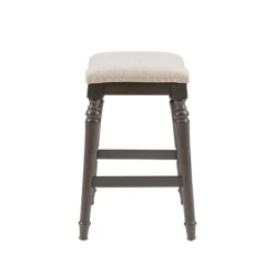 Kirkland's Home Upholstered Curved Seat Counter Stool- Bar Stools & Counter Height Stools
