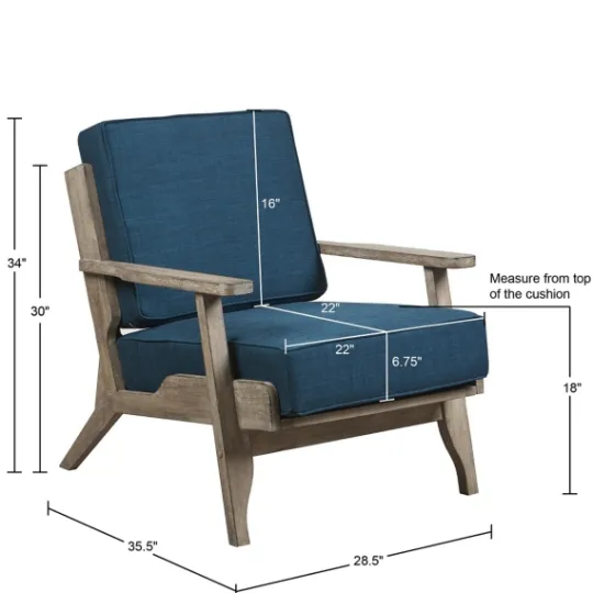 Kirkland's Home Upholstered Driftwood Accent Chair- Accent Chairs