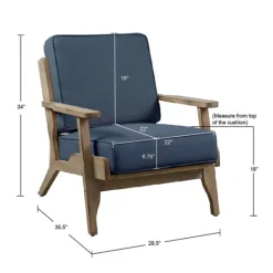 Kirkland's Home Upholstered Driftwood Accent Chair- Accent Chairs