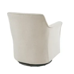 Kirkland's Home Upholstered Flared Arm Swivel Accent Chair- Accent Chairs