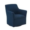 Kirkland's Home Upholstered Flared Arm Swivel Accent Chair- Accent Chairs