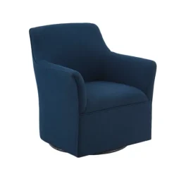 Kirkland's Home Upholstered Flared Arm Swivel Accent Chair- Accent Chairs