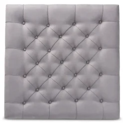 Kirkland's Home Upholstered Linen Tufted Ottoman With Shelf- Benches & Ottomans