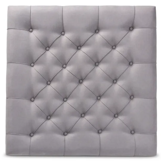 Kirkland's Home Upholstered Linen Tufted Ottoman With Shelf- Benches & Ottomans