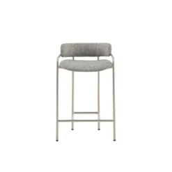 Kirkland's Home Upholstered Low Back Counter Stool- Bar Stools & Counter Height Stools