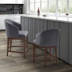 Kirkland's Home Upholstered Martha Stewart Counter Stool- Bar Stools & Counter Height Stools