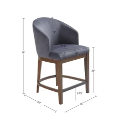 Kirkland's Home Upholstered Martha Stewart Counter Stool- Bar Stools & Counter Height Stools
