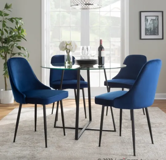 Kirkland's Home Upholstered Metal Dining Chairs, Set Of 2- Dining Chairs