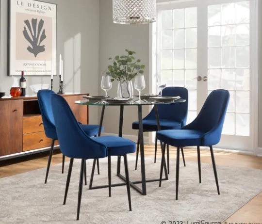 Kirkland's Home Upholstered Metal Dining Chairs, Set Of 2- Dining Chairs
