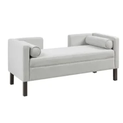 Kirkland's Home Upholstered Modern Split Back Bench- Benches & Ottomans