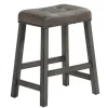 Kirkland's Home Upholstered Nailhead Counter Stools, Set Of 2- Bar Stools & Counter Height Stools