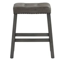 Kirkland's Home Upholstered Nailhead Counter Stools, Set Of 2- Bar Stools & Counter Height Stools