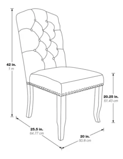 Kirkland's Home Upholstered Nailhead Trim Dining Chair- Dining Chairs