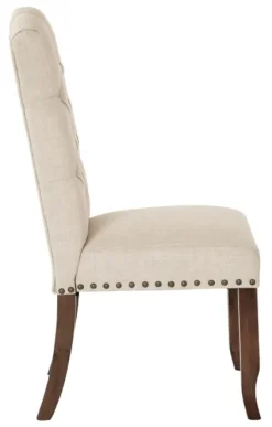 Kirkland's Home Upholstered Nailhead Trim Dining Chair- Dining Chairs