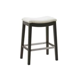Kirkland's Home Upholstered Saddle Seat Counter Stool- Bar Stools & Counter Height Stools