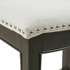 Kirkland's Home Upholstered Saddle Seat Counter Stool- Bar Stools & Counter Height Stools