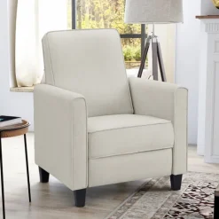 Kirkland's Home Upholstered Slim Push-Back Recliner- Accent Chairs