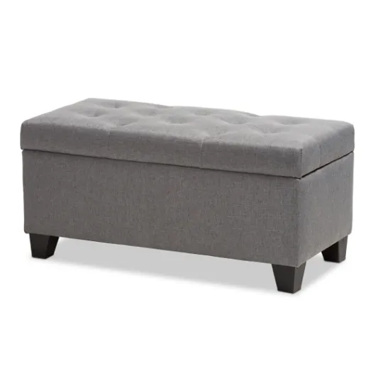 Kirkland's Home Upholstered Storage Ottoman- Benches & Ottomans