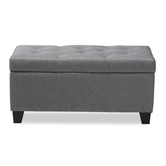 Kirkland's Home Upholstered Storage Ottoman- Benches & Ottomans