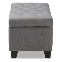 Kirkland's Home Upholstered Storage Ottoman- Benches & Ottomans