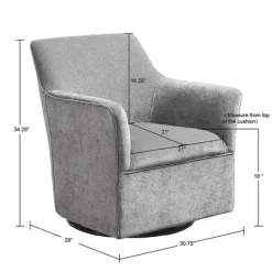 Kirkland's Home Upholstered Swivel Glider Accent Chair- Accent Chairs
