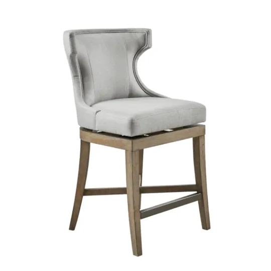 Kirkland's Home Upholstered Swivel Seat Counter Stool- Bar Stools & Counter Height Stools