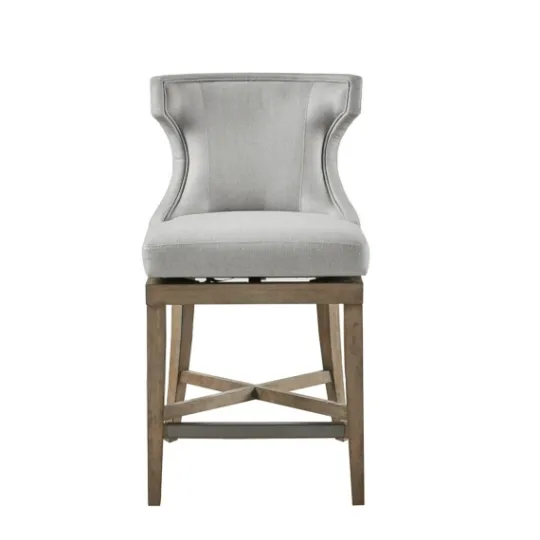 Kirkland's Home Upholstered Swivel Seat Counter Stool- Bar Stools & Counter Height Stools