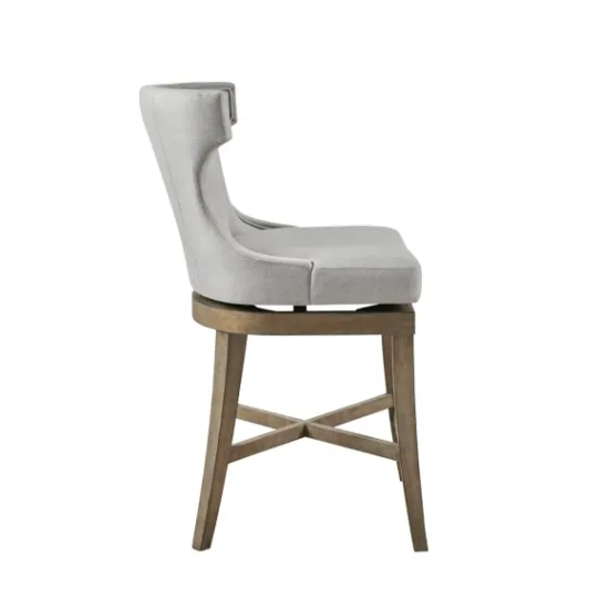 Kirkland's Home Upholstered Swivel Seat Counter Stool- Bar Stools & Counter Height Stools