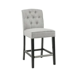 Kirkland's Home Upholstered Tufted Button Back Counter Stool- Bar Stools & Counter Height Stools