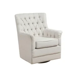 Kirkland's Home Upholstered Tufted Swivel Accent Chair- Accent Chairs