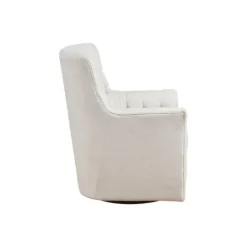 Kirkland's Home Upholstered Tufted Swivel Accent Chair- Accent Chairs