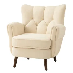 Kirkland's Home Upholstered Tufted Wingback Accent Chair- Accent Chairs