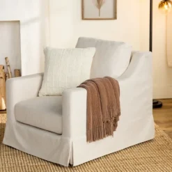 Kirkland's Home Upholstered Weekend Swivel Accent Chair- Accent Chairs